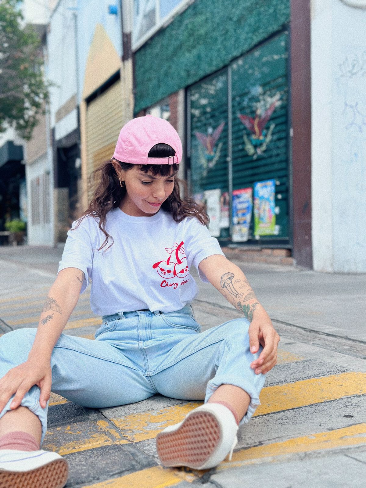 Playera Cherry dog Oversize